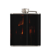 Fireplace Warm Winter Scene Photography フラスク (裏面)