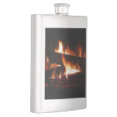 Fireplace Warm Winter Scene Photography フラスク (右)