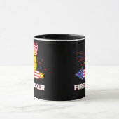 Firequacker Rubber Duck USA 7月4日 マグカップ (中央)