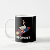 Firequacker Shirt, Funny Goose 4th Of July Shirt コーヒーマグカップ (左)