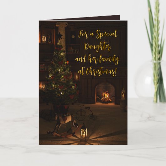 FIRESIDE DAUGHTER & FAMILY CHRISTMAS CARD サンキューカード (正面)