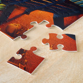 Fireside Tales Adirondack Chairs Bonfire By Lake ジグソーパズル (側面)