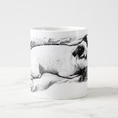 Fireside Terrier with Snow-Kissed Speckles ジャンボコーヒーマグカップ (正面)