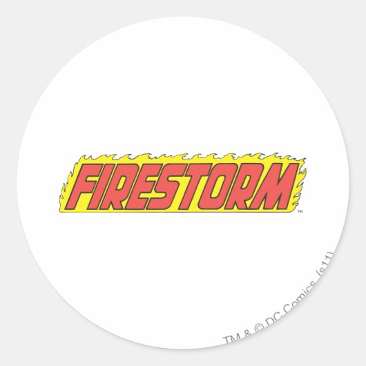 Firestormロゴ ラウンドシール (正面)