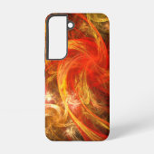 Firestorm Modern Abstract Art Red Gold Energy Samsung Galaxyケース (裏面)
