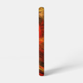 Firestorm Modern Abstract Art Red Gold Energy Samsung Galaxyケース (左側面)