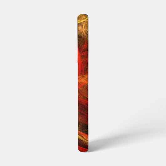 Firestorm Modern Abstract Art Red Gold Energy Samsung Galaxyケース (左側面)