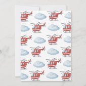 Firetruck Birthday Time Capsule Card 招待状 (裏面)