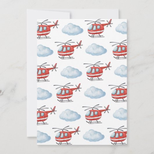 Firetruck Birthday Time Capsule Card 招待状 (裏面)