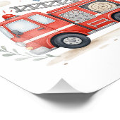 Firetruck Nursery Decor フォトプリント (角)