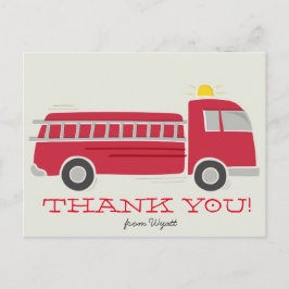 Firetruck Thank Youポストカード ポストカード
