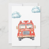 Firetruck Two The Rescue Kid's 2nd Birthday 招待状 (裏面)
