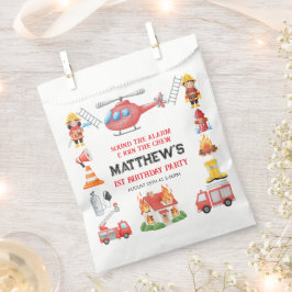 Firetrucks Boy 1st Birthday | Cute Little party フェイバーバッグ