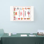 Firetrucks Boy 1st Birthday | Cute Little party 横断幕 (トレードショー)