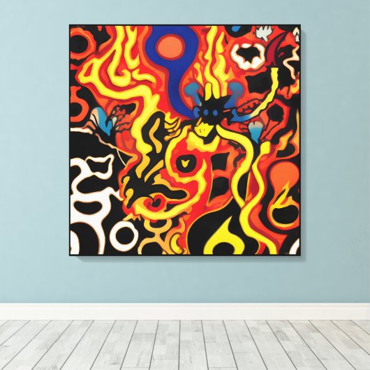 Firewall キャンバスプリント (インサイチュ (ウッドフロア))