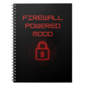 Firewall Powered Mood Cybersecurity Design ノートブック (正面)