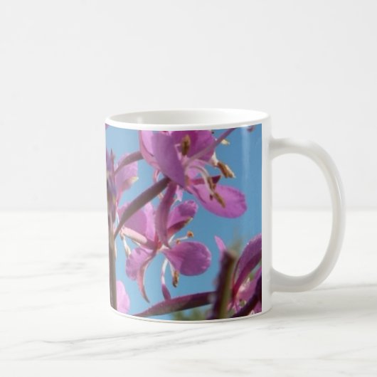 Fireweedの花の紫色 コーヒーマグカップ (右)