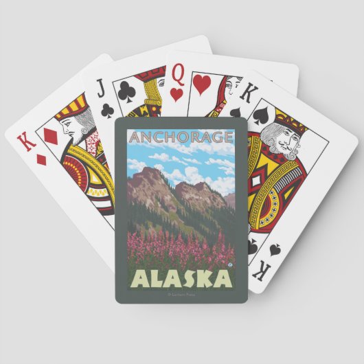 Fireweed及び山-アンカレッジ、アラスカ トランプ (裏面)