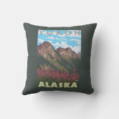 Fireweed及び山-ユーコン準州、アラスカ クッション (裏面)