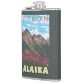 Fireweed及び山-ユーコン準州、アラスカ フラスク (左)