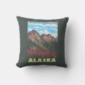 Fireweed及び山- Denaliの国立公園、 クッション (正面)