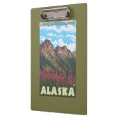 Fireweed及び山- Denaliの国立公園、 クリップボード (左)