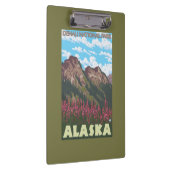 Fireweed及び山- Denaliの国立公園、 クリップボード (右)