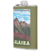 Fireweed及び山- Denaliの国立公園、 フラスク (左)