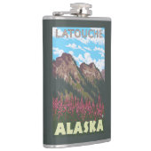 Fireweed及び山- Latouche、アラスカ フラスク (右)