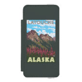 Fireweed及び山- Latouche、アラスカ Incipio iPhoneウォレットケース (フォリオ 正面)