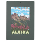 Fireweed及び山- Seward、アラスカ クリップボード (裏面)