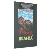 Fireweed及び山- Seward、アラスカ クリップボード (右)