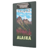 Fireweed及び山- Valdez、アラスカ クリップボード (左)