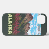 Fireweed & Mountains – アラスカ,アンカレッジ Case-Mate iPhoneケース (裏面 (横))