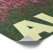 Fireweed & Mountains – アラスカ，スカイウェイ ポスター (角)