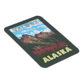 Fireweed & Mountains – アラスカ，バルデス マグネット (右側)