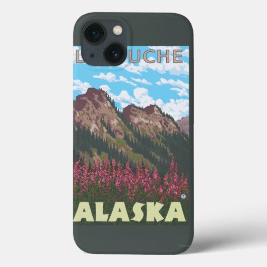 Fireweed & Mountains – アラスカ,ラトシュ Case-Mate iPhoneケース (裏面)