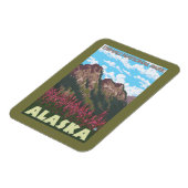 Fireweed & Mountains – デナリ・ナトル・パーク、 マグネット (左側)