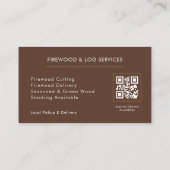 Firewood Delivery QR Code 名刺 (裏面)