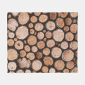 Firewood Logs   フリースブランケット (正面(横))