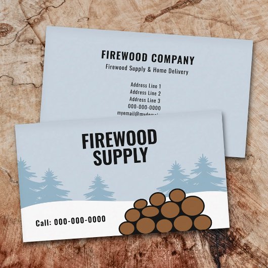 Firewood Supply & Home Delivery 名刺