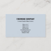 Firewood Supply & Home Delivery 名刺 (裏面)