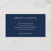 Firewood Supply Service 名刺 (裏面)