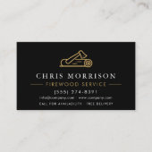 Firewood Supply Service Wooden Log 名刺 (正面)