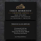 Firewood Supply Service Wooden Log 名刺