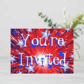 Firework赤白青'パーティー'への招待 招待状 (スタンド正面)