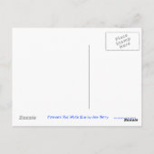 Firework赤白青「Your Text」ポストカード ポストカード (裏面)