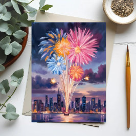 Firework Show | New Year’s Eve Watercolor シーズンカード