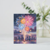 Firework Show | New Year’s Eve Watercolor シーズンポストカード (スタンド正面)