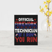 Firework Technician 7月おもしろい4日Usa Pyro-Tec カード (黄色い花)